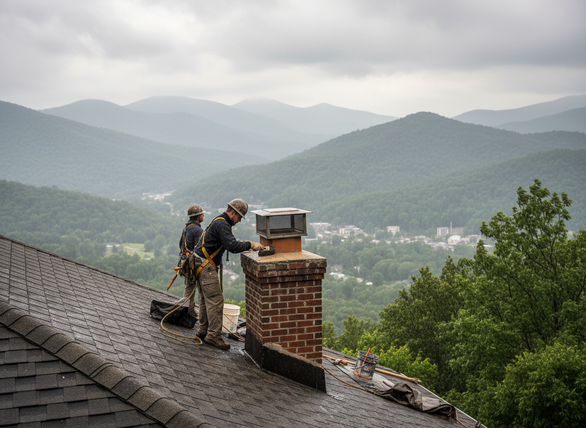Preparing Chimneys for Wind-Driven Rain on Asheville's Mountain Ridges