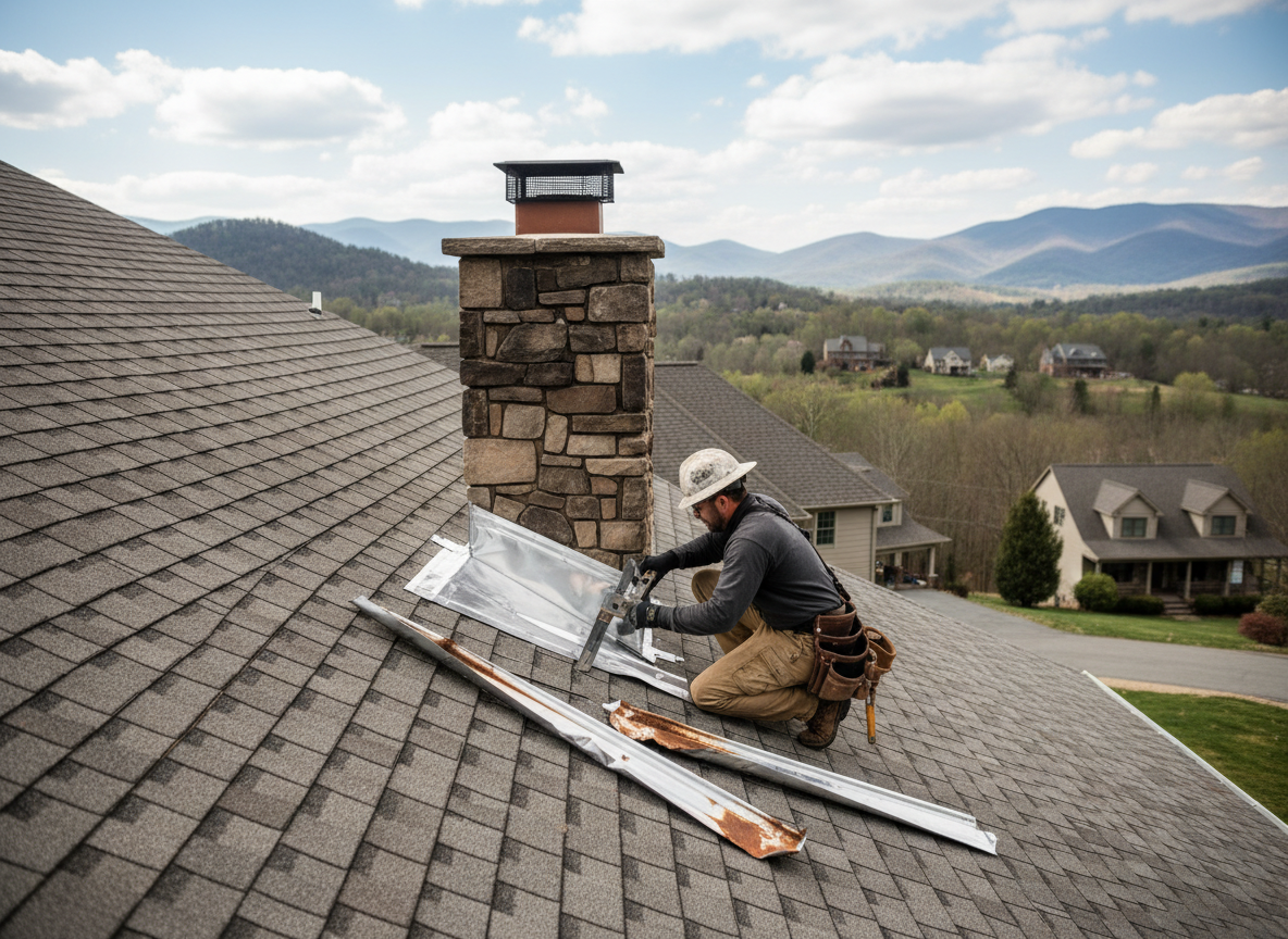 chimney flashing repair in Ashville