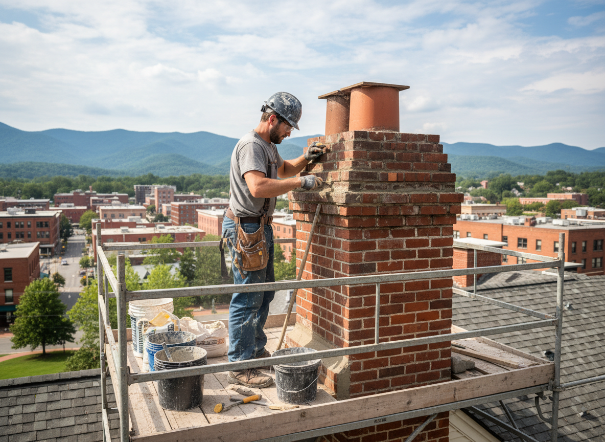 chimney tuckpointing in Ashville